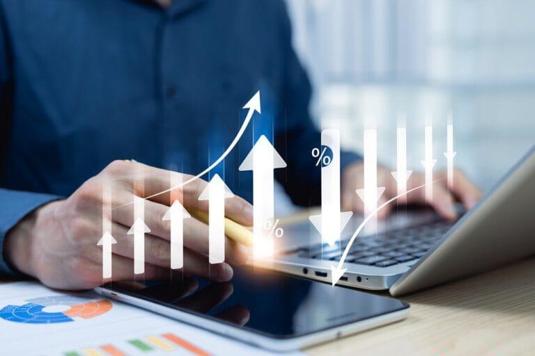 Gráfico de análise de custos e rentabilidade na agricultura