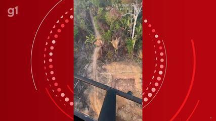 Área desmatada no Rio Grande do Sul flagrada pelo IBAMA