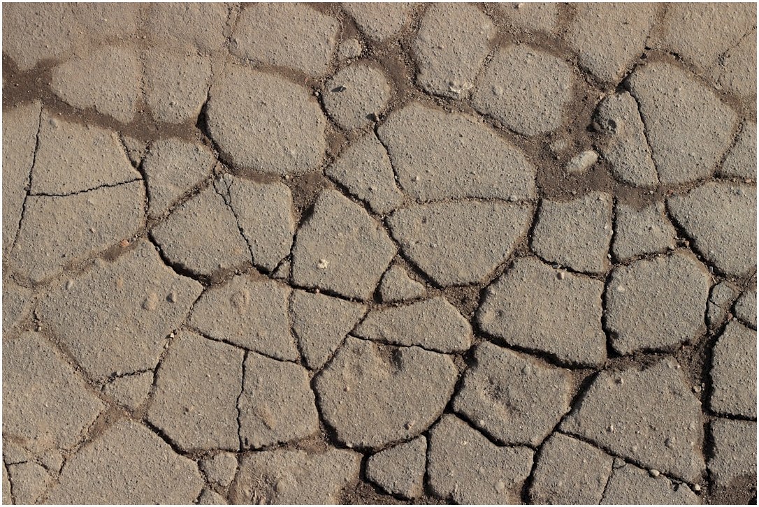 a close up view of a stone pavement