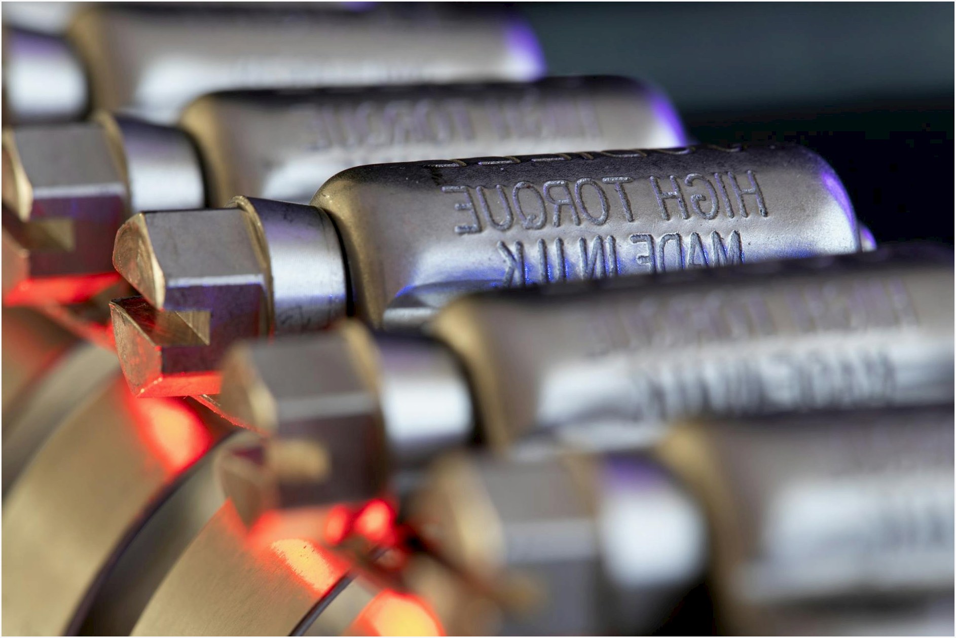 Detailed view of metal components labeled 