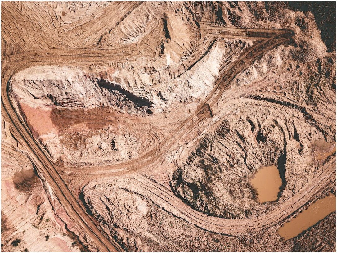 aerial photo of desert