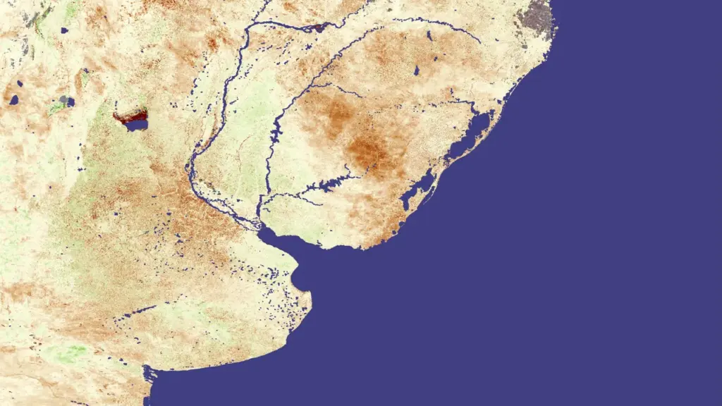 Mapa de áreas secas no Brasil usado como imagem contextual para risco climático na agricultura familiar
