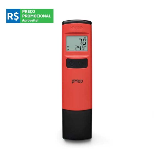 pHmetro de bolso Hanna HI98107 com visor digital e eletrodo protegido