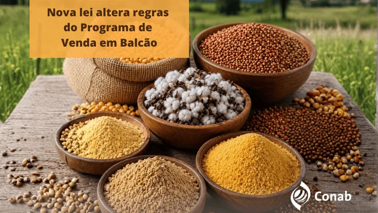 Produtos para ração animal apresentados no Programa de Venda em Balcão da Conab