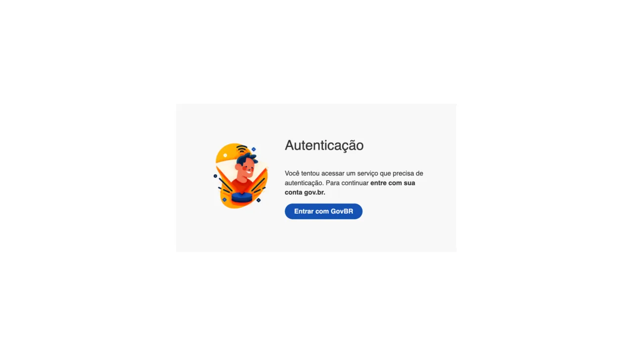 Tela de autenticação gov.br para acessar o serviço da DITR 2026