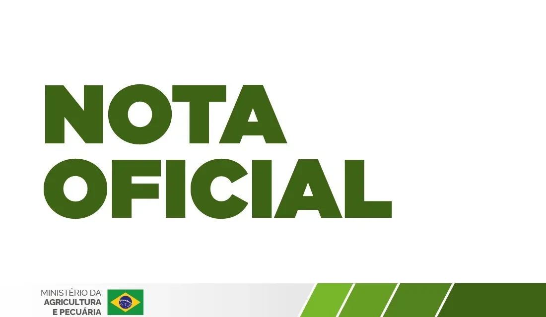Nota oficial do Ministério da Agricultura e Pecuária sobre a disponibilidade de vacinas contra clostridioses.