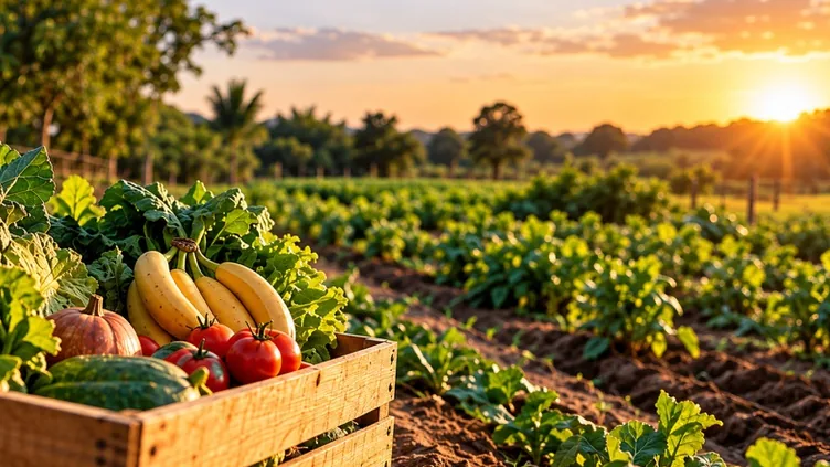Horta de agricultura familiar ao amanhecer, usada para ilustrar a chamada Cooperamais Tecnologia