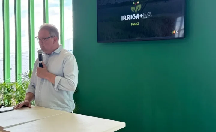 Apresentação da terceira fase do Programa Irriga+RS durante evento no Rio Grande do Sul