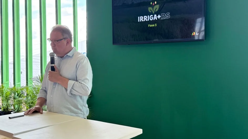 Apresentação da terceira fase do Programa Irriga+RS durante evento no Rio Grande do Sul