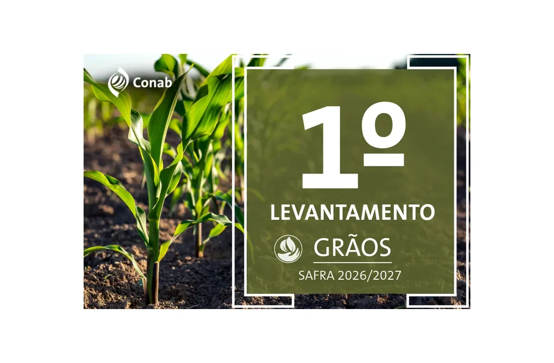 Imagem da Conab sobre o primeiro levantamento da safra de grãos 2026/2027