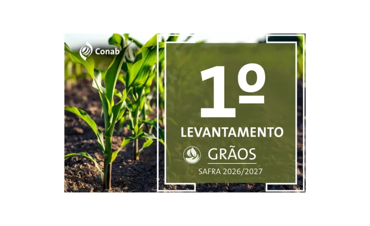 Imagem da Conab sobre o primeiro levantamento da safra de grãos 2026/2027